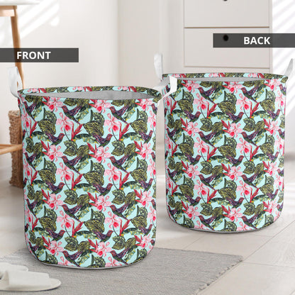 Hummingbird Cute Themed Print Laundry Basket