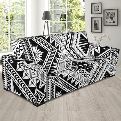 Samoan Tattoo Style Print Design LKS307 Sofa Slipcover