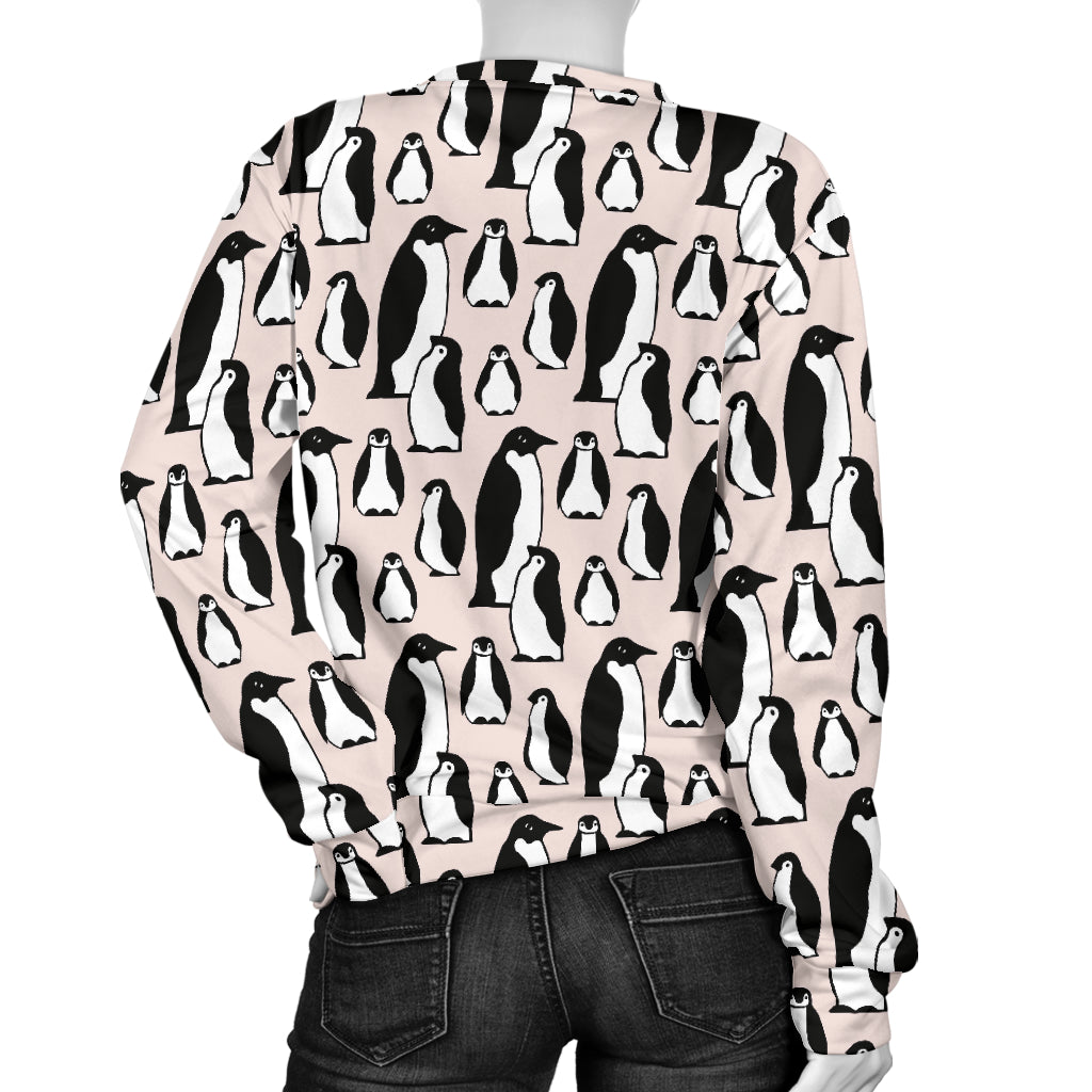 Penguin Themed Women Long Sleeve Sweatshirt