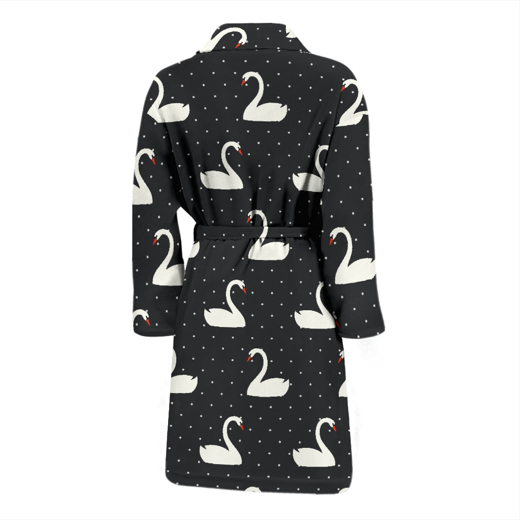 Swan Print Design LKS401 Men Bathrobe