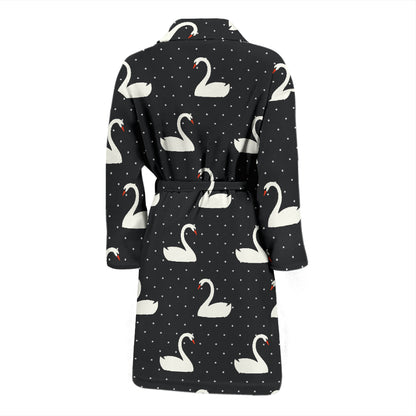 Swan Print Design LKS401 Men Bathrobe