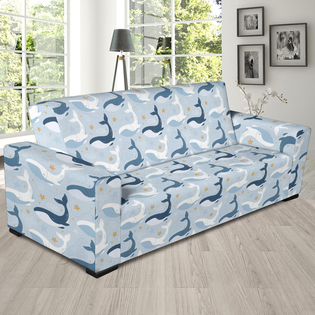 Whale Print Design LKS305 Sofa Slipcover