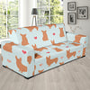 Pembroke Welsh Corgis Pattern Print Design A01 Sofa Slipcover