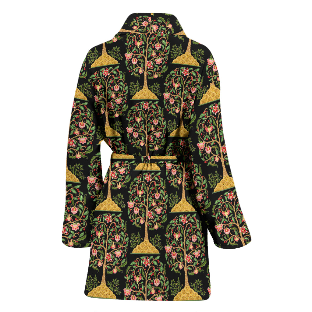 Tree Of Life Print Design LKS303 Women Bathrobe