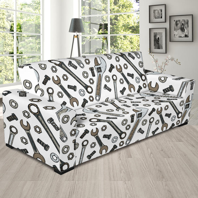 Mechanic Pattern Print Design 03 Sofa Slipcover