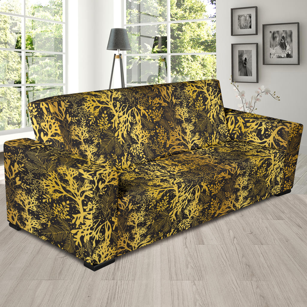 Seaweed Print Design LKS303 Sofa Slipcover