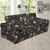 Rock and Roll Skull Pattern Print Design A03 Sofa Slipcover