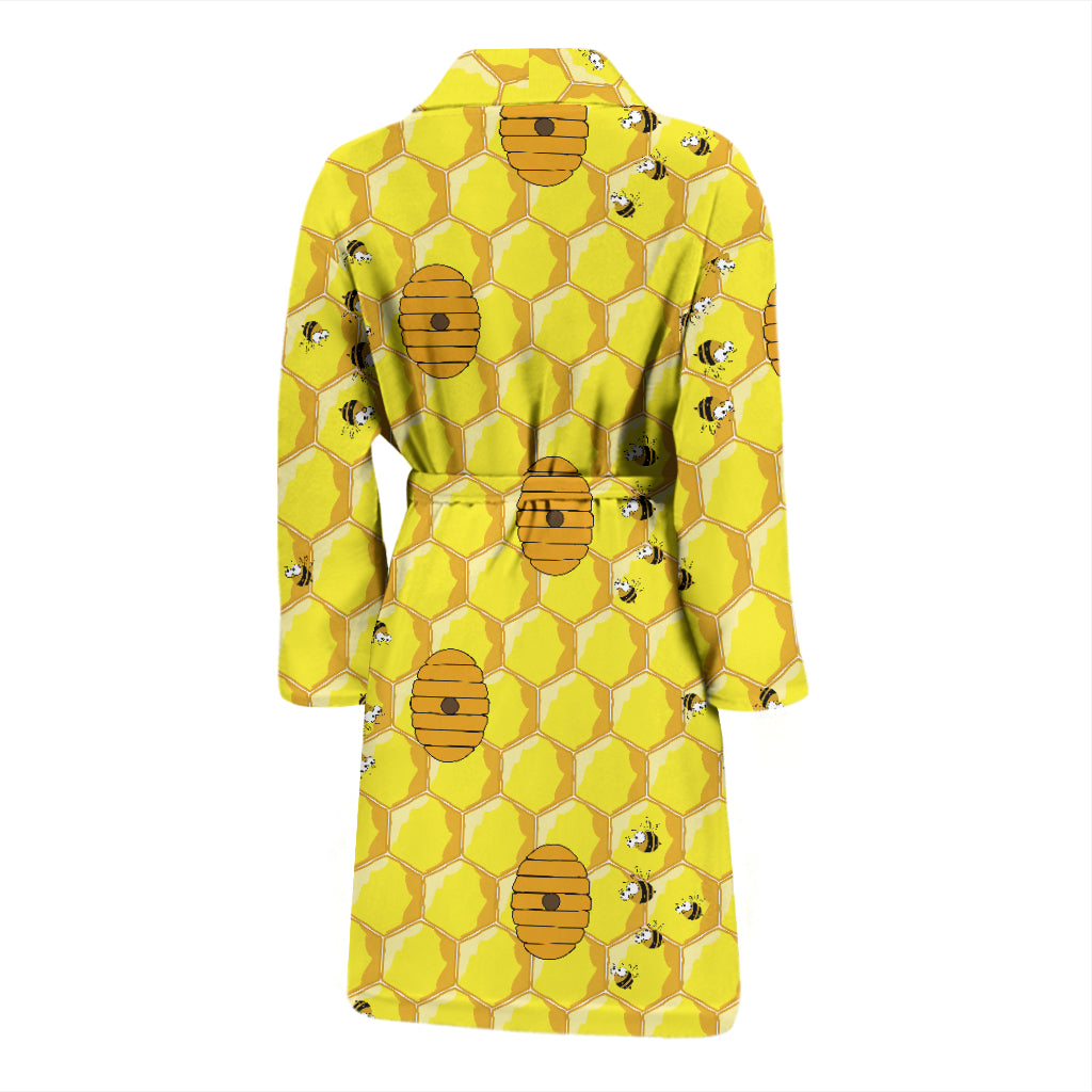 Honey Bee Print Design LKS303 Men Bathrobe