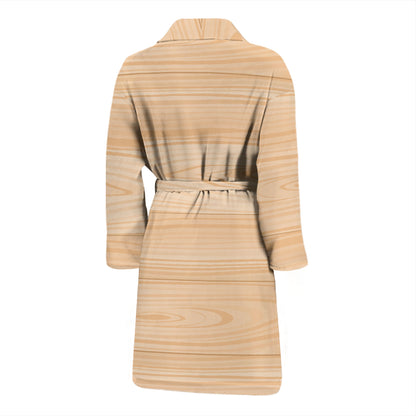 Wood Texture Print Design LKS302 Men Bathrobe