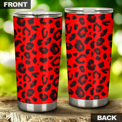 Leopard Red Skin Print Tumbler