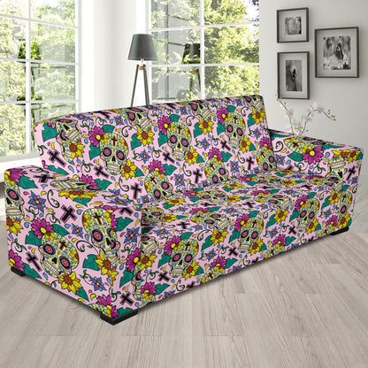 Sugar Skull Print Design LKS307 Sofa Slipcover