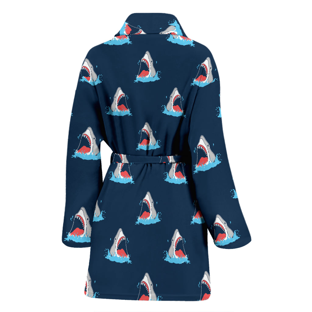 Shark Print Design LKS3010 Women Bathrobe