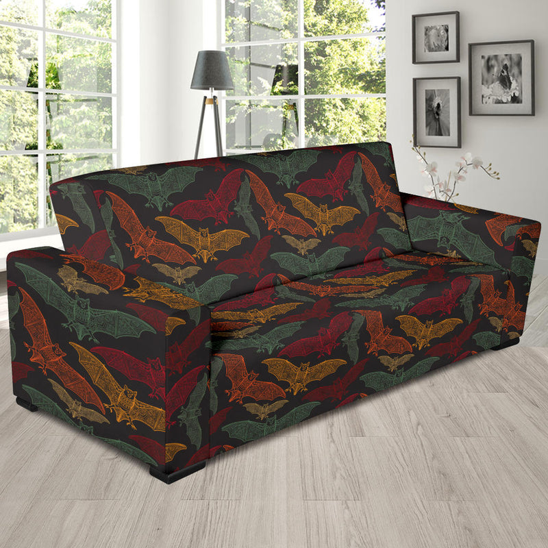 Bat Tribal Pattern Print Design 03 Sofa Slipcover