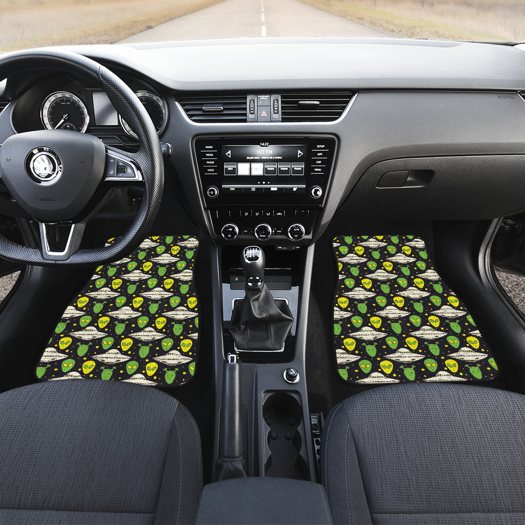 Alien UFO Pattern Car Floor Mats Front Back