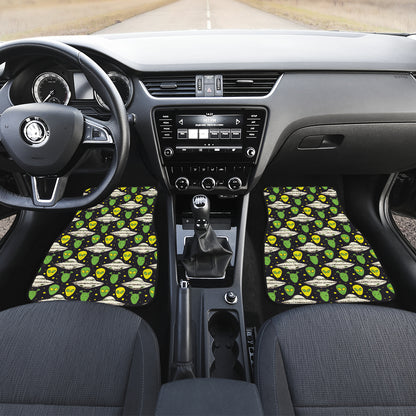 Alien UFO Pattern Car Floor Mats Front Back
