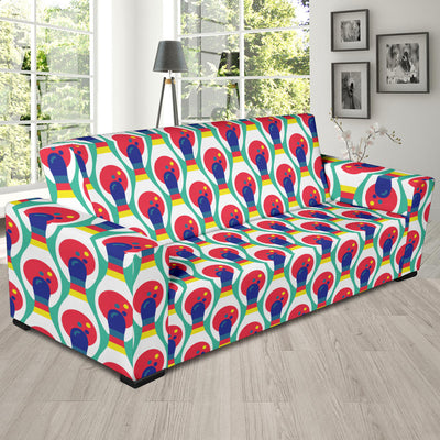 Bowling Pattern Print Design 05 Sofa Slipcover