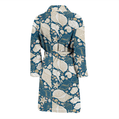 Seashell Print Design LKS308 Men Bathrobe