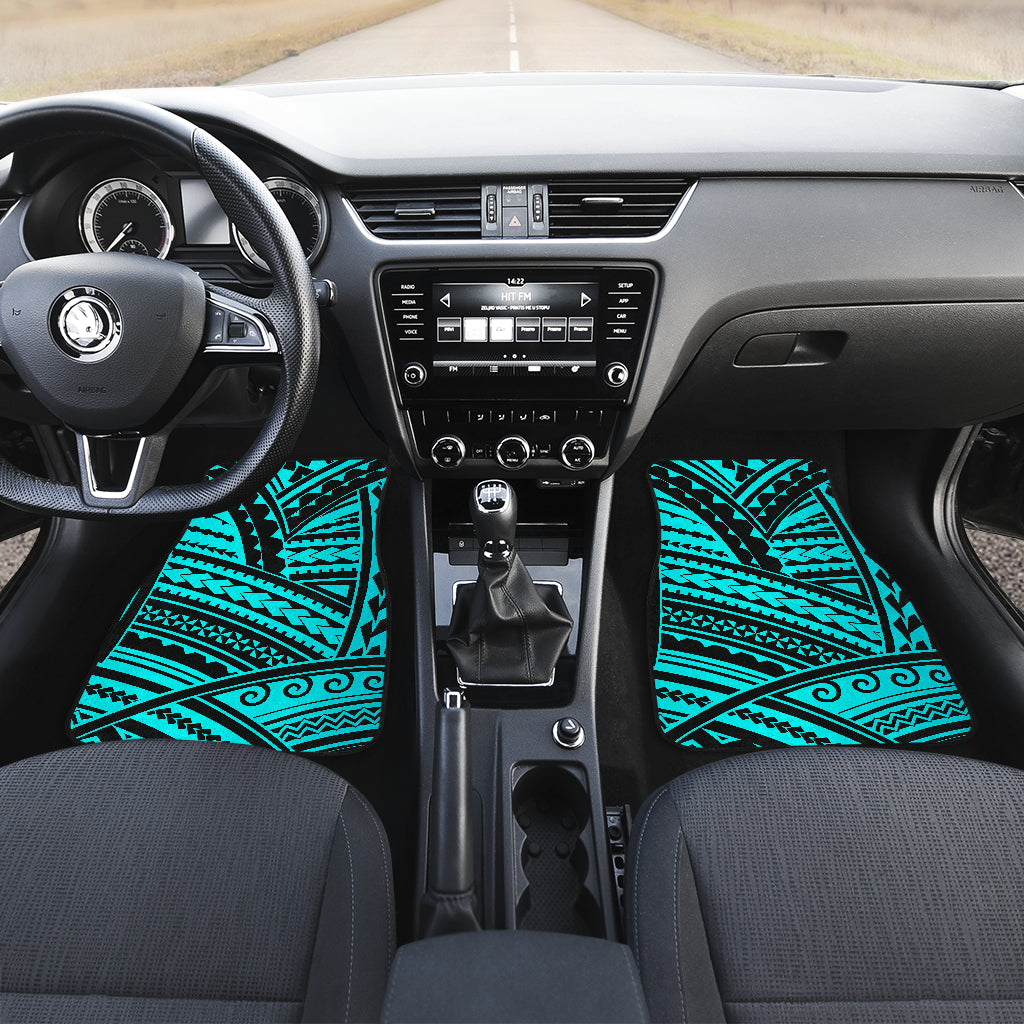 Polynesian Tribal Car Floor Mats Front Back