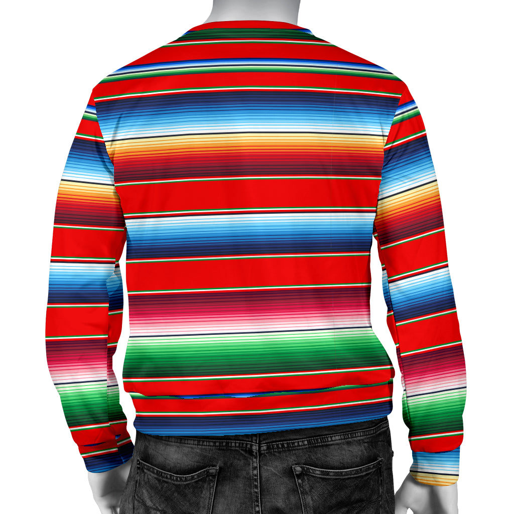 Serape Print Men Long Sleeve Sweatshirt