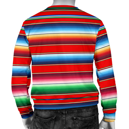 Serape Print Men Long Sleeve Sweatshirt