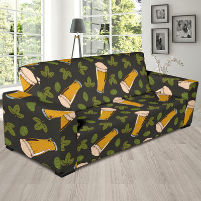 Beer Iris Pattern Print Design 02 Sofa Slipcover