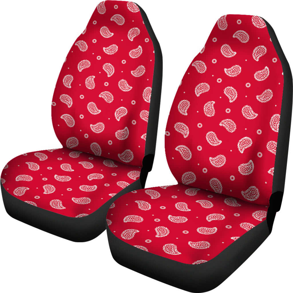 Bandana Red Paisley Print Design LKS305 Car Seat Covers