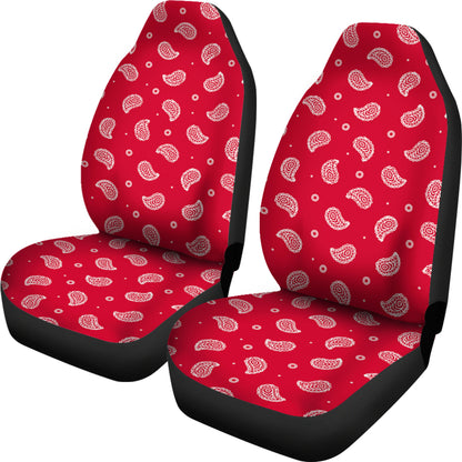 Bandana Red Paisley Print Design LKS305 Car Seat Covers