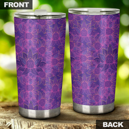 Bohemian Lotus Mandala Style Tumbler