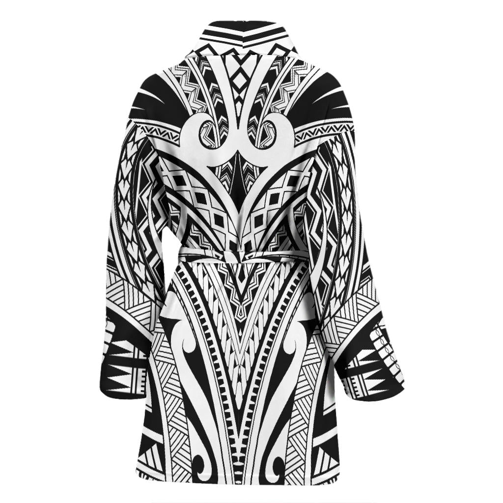 Maori Pattern Print Design 06 Women Bathrobe