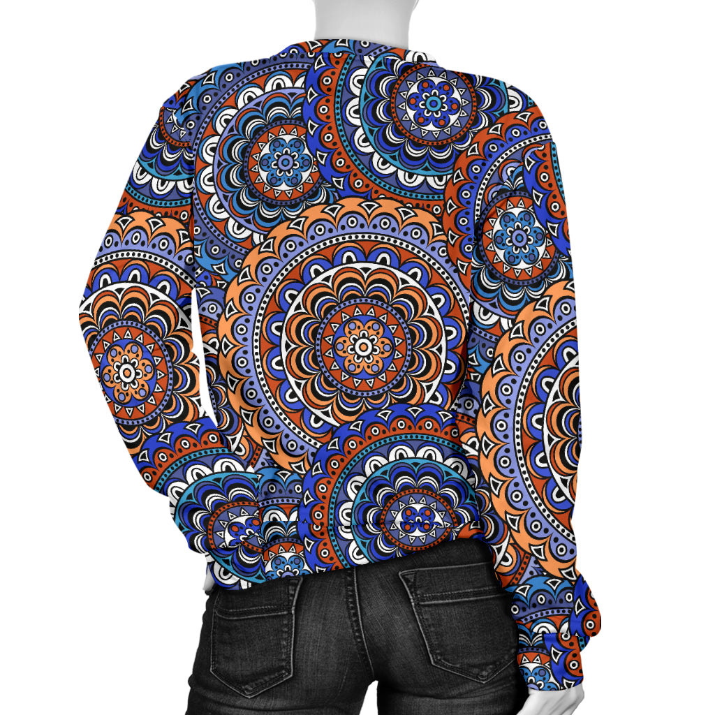Mandala Boho Chic Design Print Women Long Sleeve Sweatshirt