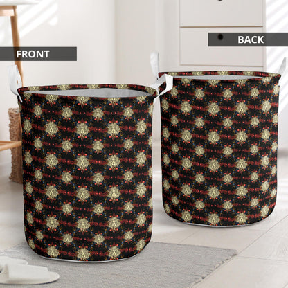 Zodiac Leo Pattern Design Print Laundry Basket