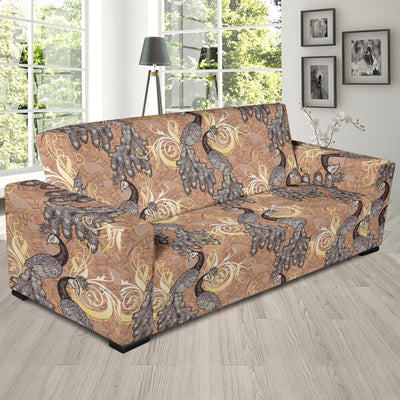 Peacock Pattern Print Design A05 Sofa Slipcover