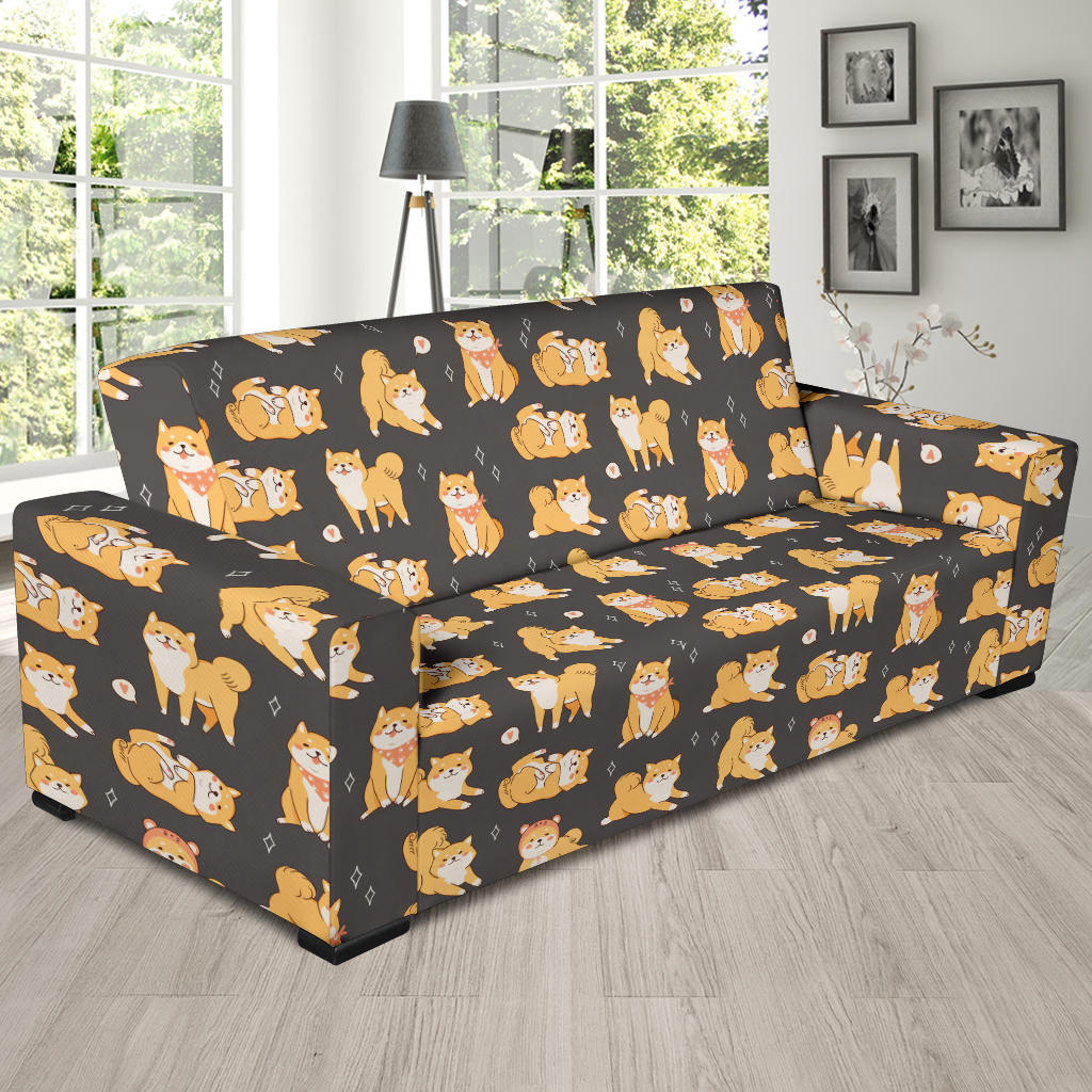 Shiba Inu Print Design LKS309 Sofa Slipcover