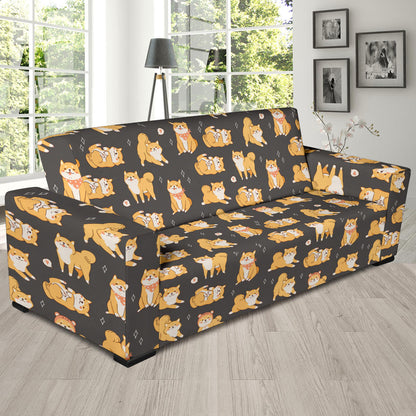 Shiba Inu Print Design LKS309 Sofa Slipcover