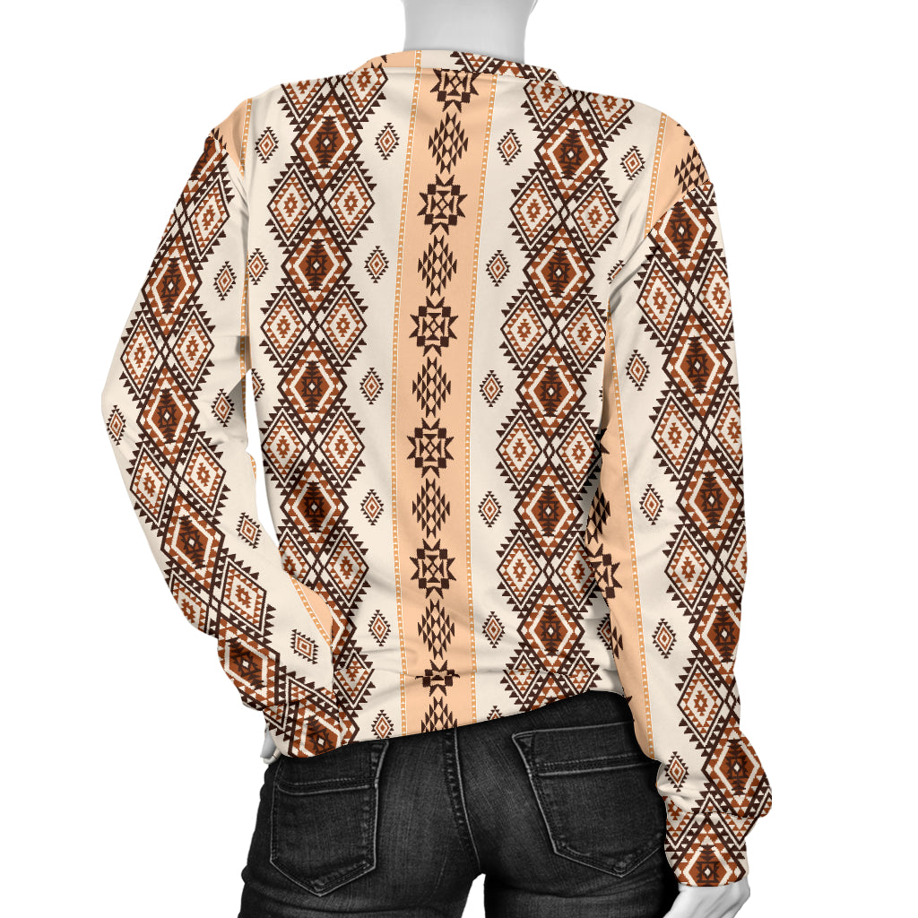 Native Classic Pattern Print Women Long Sleeve Sweatshirt