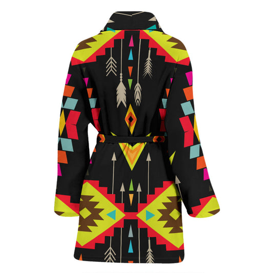 Native Pattern Print Design A05 Women Bathrobe