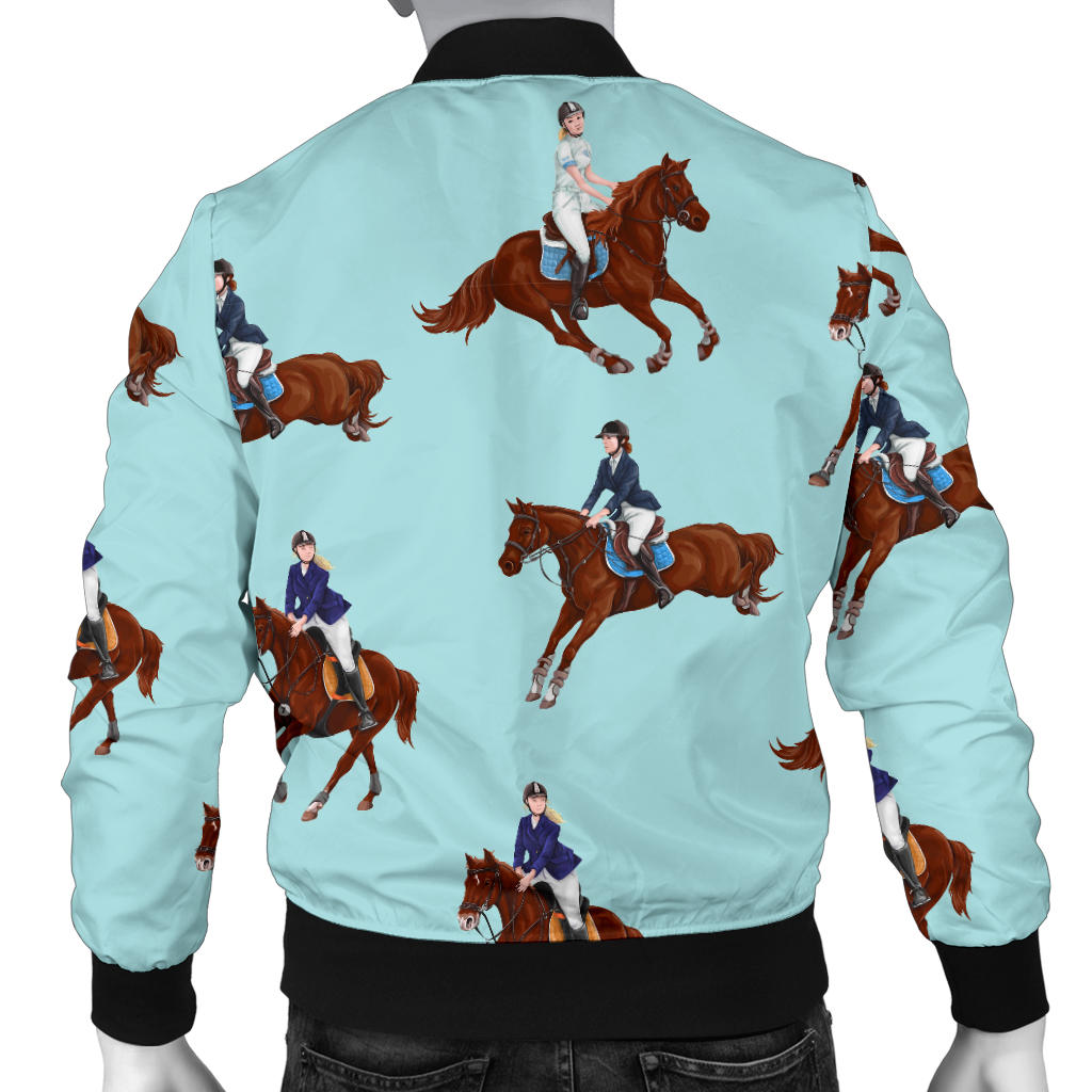 Equestrian Horse Riding Men Bomber Jacket