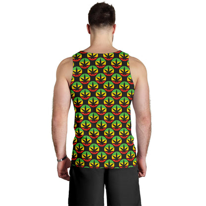 Rasta Reggae Color Design Men Tank Top