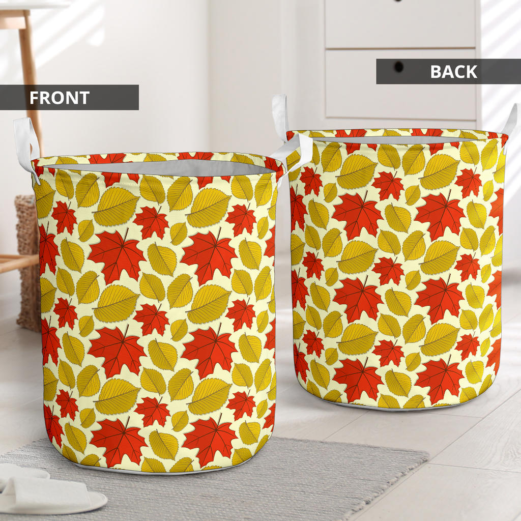 Elm Maple Leave Print Pattern Laundry Basket