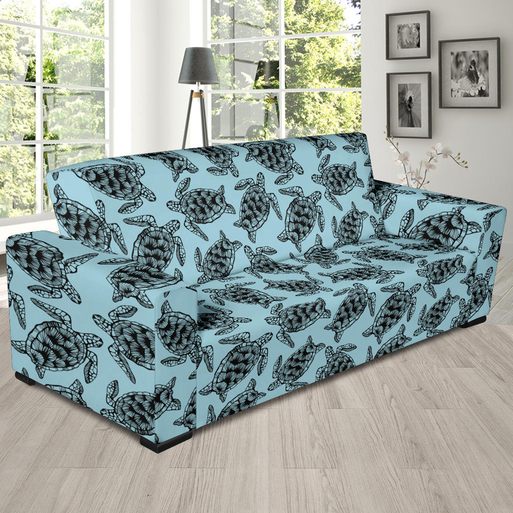 Sea Turtle Print Design LKS3010 Sofa Slipcover