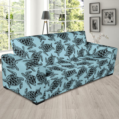 Sea Turtle Print Design LKS3010 Sofa Slipcover