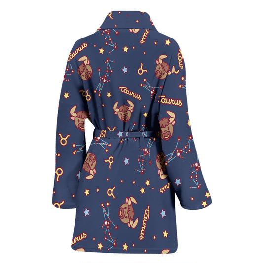 Taurus Print Design LKS304 Women Bathrobe