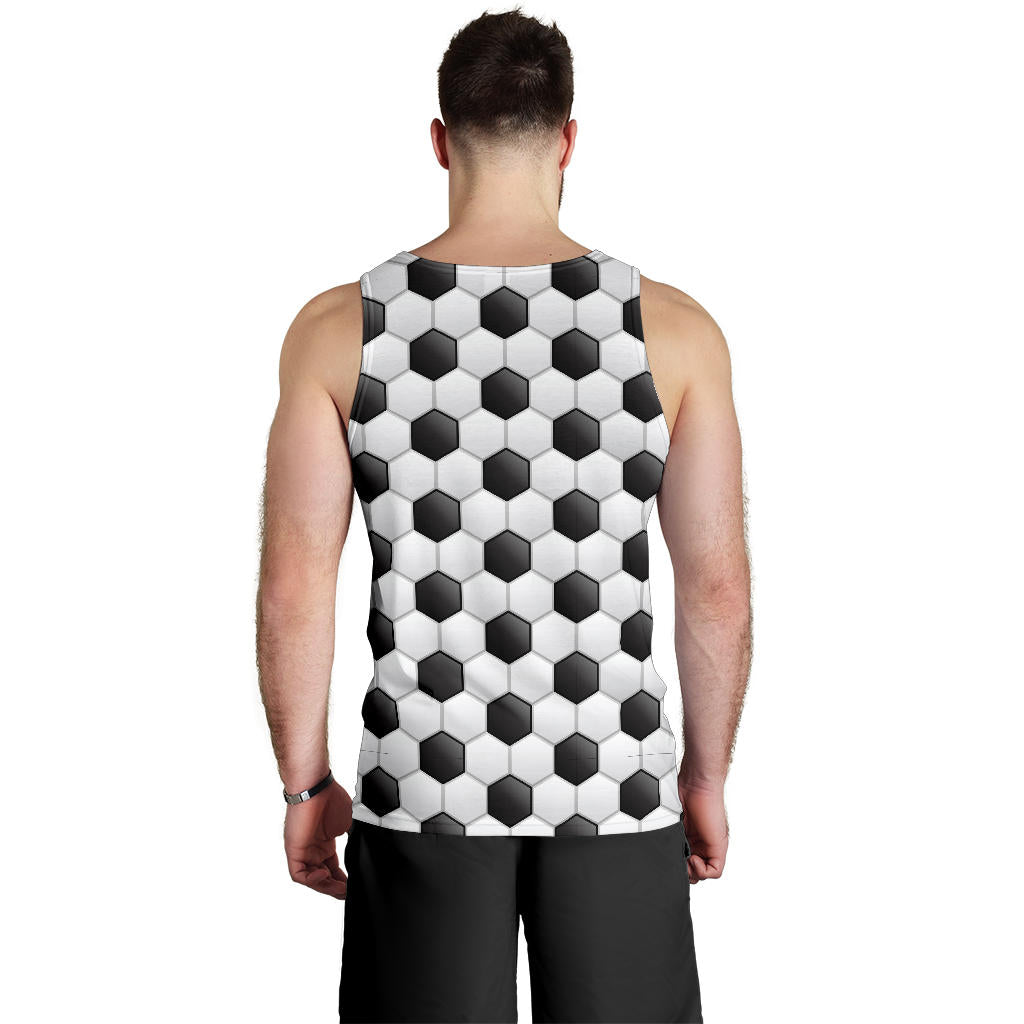 Soccer Ball Texture Print Pattern Men Tank Top