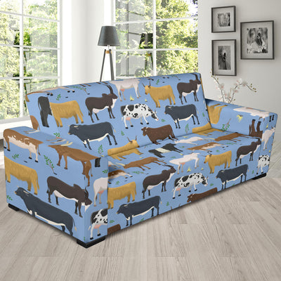 Cattle Pattern Print Design 02 Sofa Slipcover