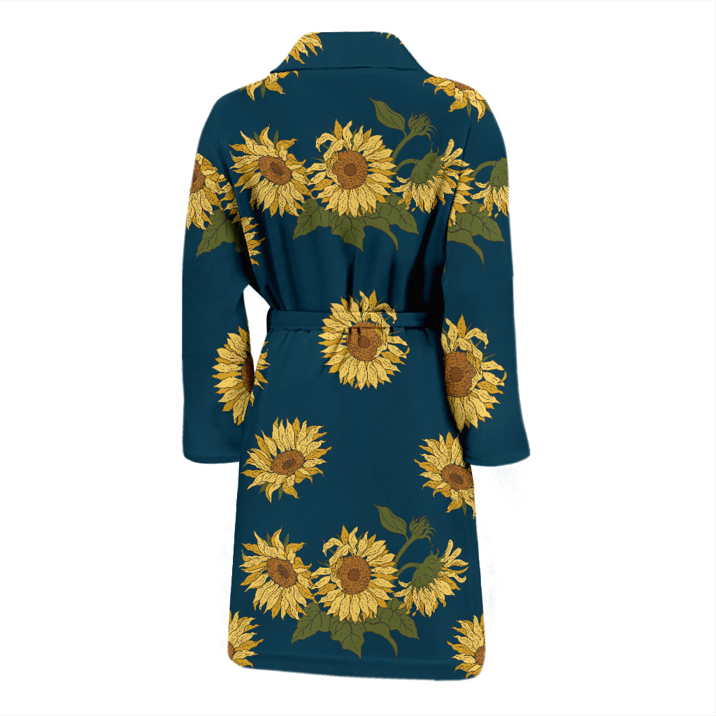 Sunflower Print Design LKS305 Men Bathrobe