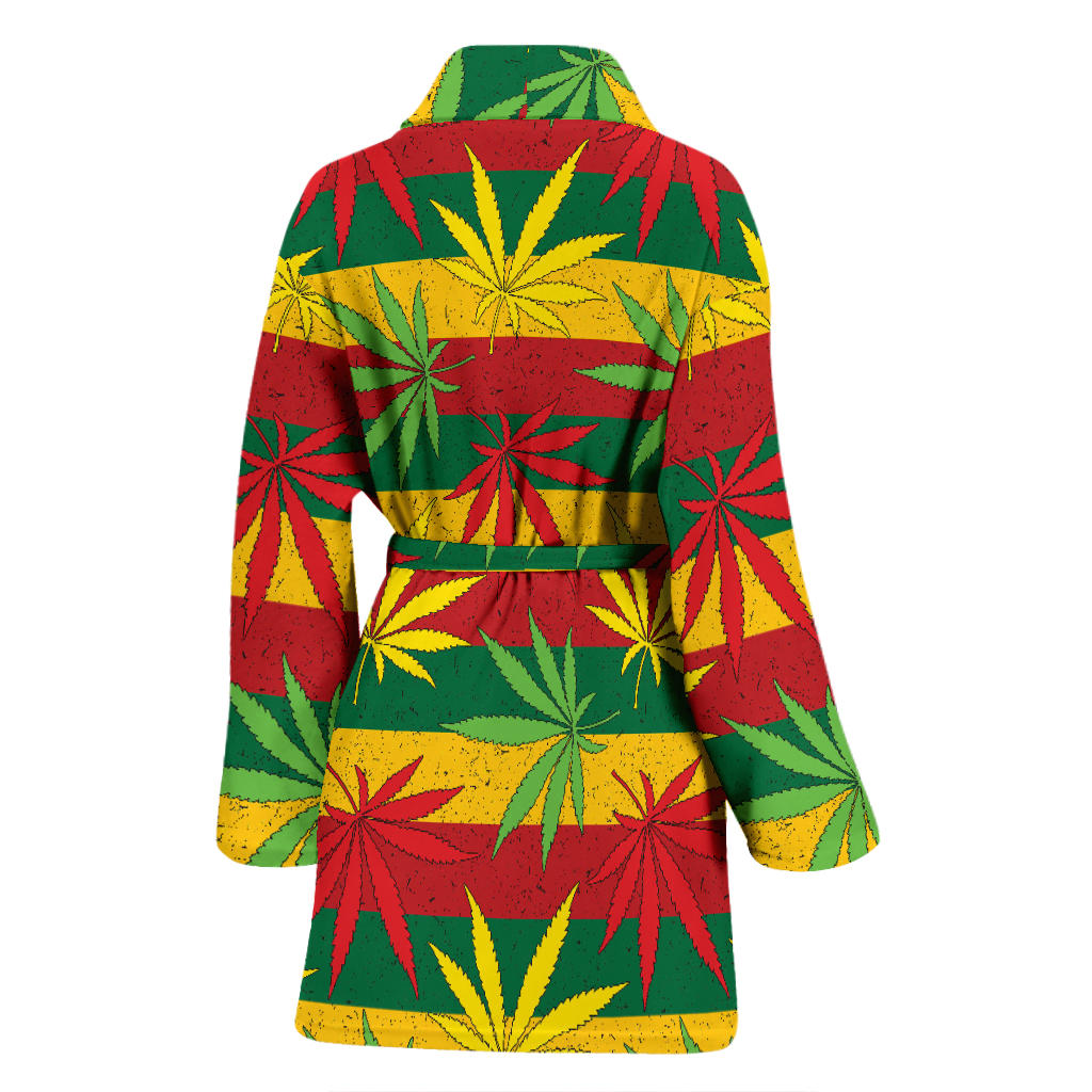 Rasta Pattern Print Design A03 Women Bathrobe