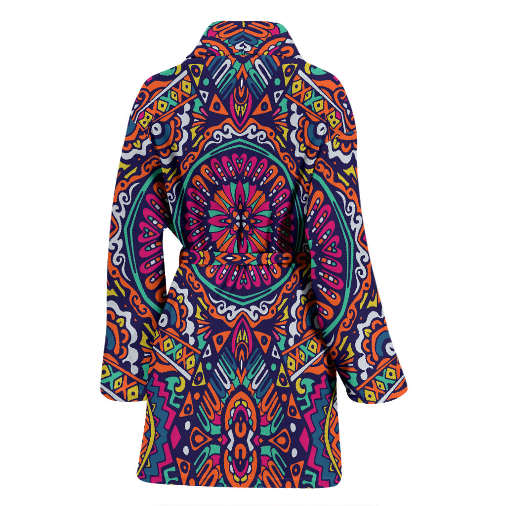 Boho Pattern Print Design 06 Women Bathrobe