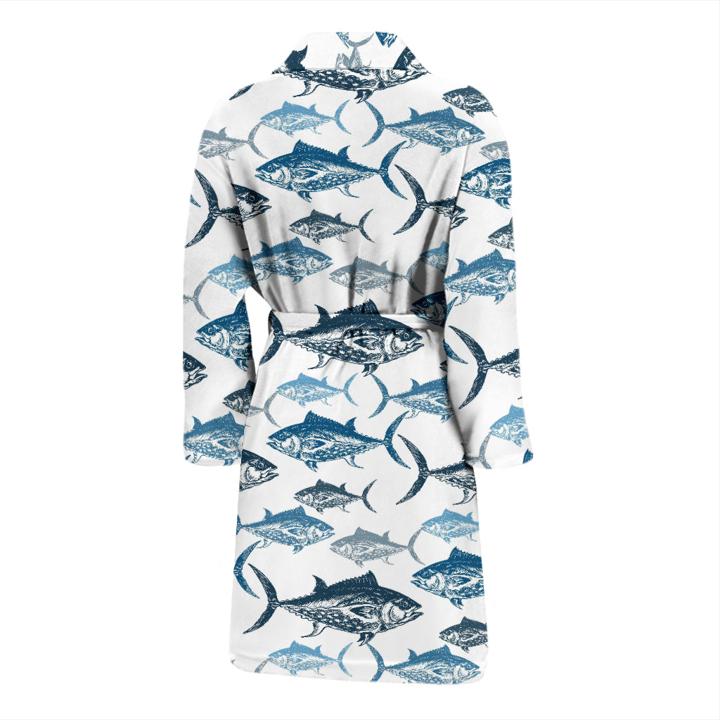 Tuna Fish Print Design LKS303 Men Bathrobe