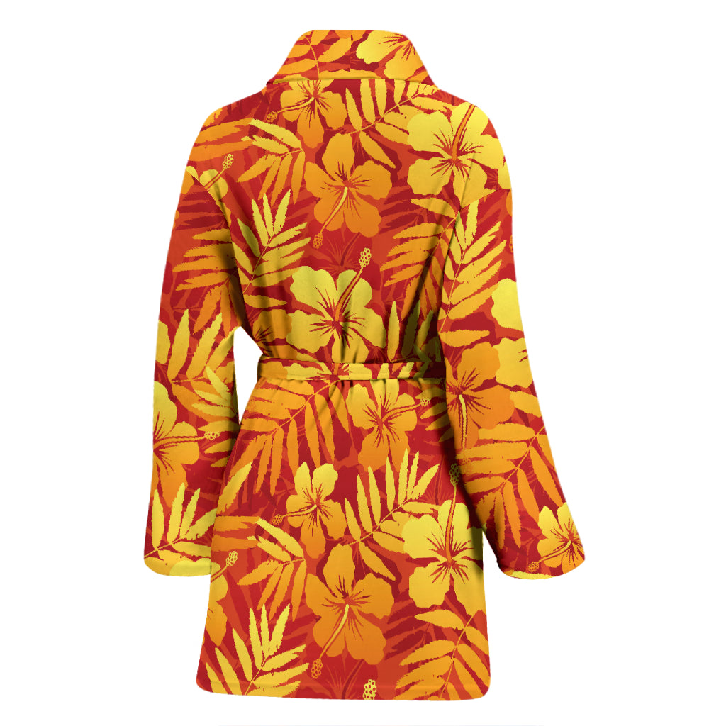 Hibiscus Summer Print Design LKS302 Women Bathrobe