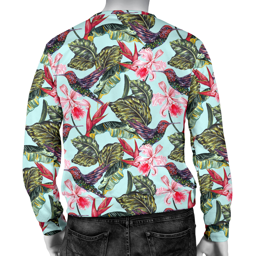Hummingbird Cute Themed Print Men Long Sleeve Sweatshirt